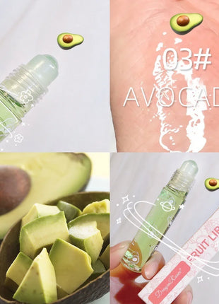 Aceite labial roll-on, brillo labial hidratante e hidratante, bálsamo labial nutritivo líquido para labios suaves y suaves, brillo duradero