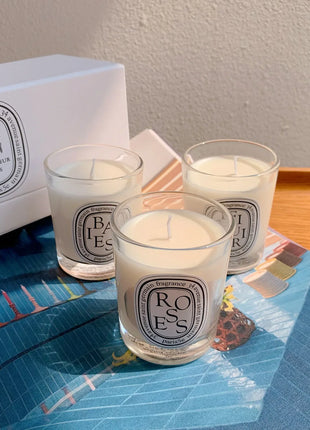 Vela de aromaterapia, velas aromáticas de plantas naturales, fragancia francesa, regalo aromático de compañero de aire duradero fresco y elegante