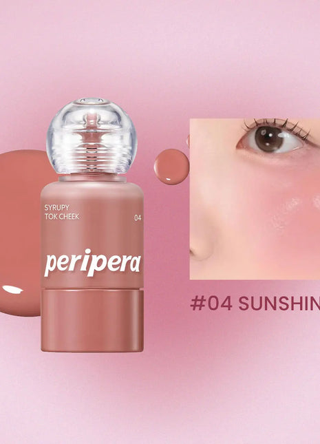 PERIPERA SYRUPY TOK CHEEK, Textura Líquida Hidratante, Ligera y No Pegajosa, Acabado Natural que se Fusiona con la Piel, K-Beauty, Maquillaje Coreano