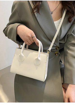 Elegante bolso negro con asas dobles, bolso cruzado elegante, bolso pequeño retro y elegante para mujeres y niñas, uso diario, trabajo, fiesta