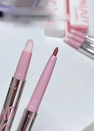 Delineador de labios desnudo con pincel de labios Cappuvini Maquillaje de labios de estilo coreano Lápiz labial mate de terciopelo de larga duración