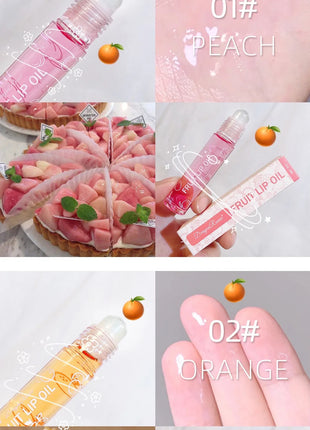 Aceite labial roll-on, brillo labial hidratante e hidratante, bálsamo labial nutritivo líquido para labios suaves y suaves, brillo duradero