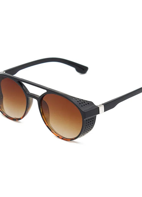 2024 gafas de sol clásicas de estilo Steampunk para hombres y mujeres, gafas de sol redondas Retro de diseñador de marca, gafas para pescar al aire libre UV400