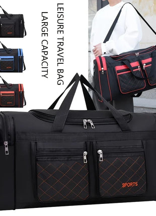 Bolsa de viaje de gran capacidad, estilo informal, múltiples compartimentos y bolsillos, perfecta para viajes cortos, bolsa de viaje deportiva