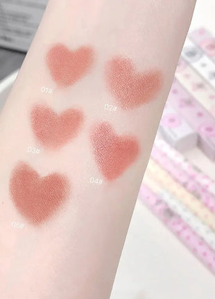 Pintalabios perlado mate de terciopelo, delineador de labios de doble punta, labios completos, delineador de labios desnudo, encantador, dulce, perrito