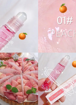 Aceite labial roll-on, brillo labial hidratante e hidratante, bálsamo labial nutritivo líquido para labios suaves y suaves, brillo duradero