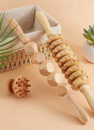 Herramientas de masaje de madera, masajeador de drenaje linfático de madera, herramientas anticelulíticas para dar forma al cuerpo para belleza, Gua Sha, alivio muscular dolorido
