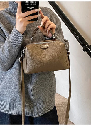 Nuevos bolsos cruzados de moda, bolso de cuero PU para mujer, bolso de mano Simple de alta calidad, bolso Boston Vintage, bolsos de hombro para mujer