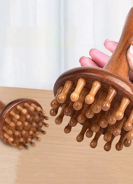 Masajeador de setas de madera, herramienta de masaje Manual, herramientas de masaje de setas de madera, tensión muscular, grasa Local Gua Sha para uso completo del cuerpo