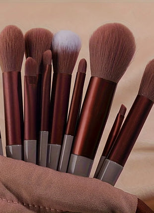 Juego de brochas de maquillaje, 13 piezas, rostro, delineador de ojos, base, corrector, sombra de ojos, juego de brochas de maquillaje para viajes y uso diario