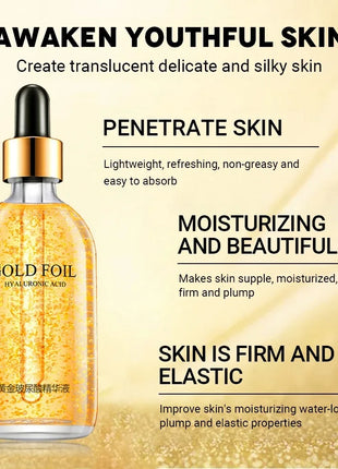 Suero Facial de nicotinamida con ácido hialurónico de oro de 24k, 100ml, antienvejecimiento, esencia de colágeno para levantamiento Facial, suero blanqueador para el cuidado de la piel