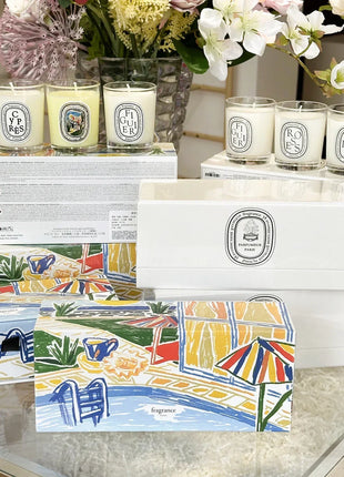 Vela de aromaterapia, velas aromáticas de plantas naturales, fragancia francesa, regalo aromático de compañero de aire duradero fresco y elegante