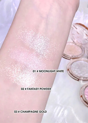 Paleta de contorno de brillo, polvo de alto brillo, brillo natural, corrector de contorno, luz duradera