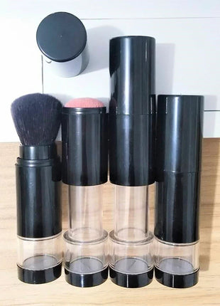 Brochas de maquillaje para cara, base cosmética en polvo, colorete, brocha de maquillaje, brochas de almacenamiento de polvos cosméticos de viaje portátiles, herramienta de belleza