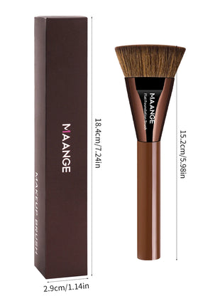 MAANGE, 1 unidad, brocha de maquillaje para base plana, pelo denso y suave, impecable para crema líquida, maquillaje, pulido, mezcla de cobertura