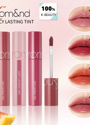 Rom&nd JUICY LASTING TINT-11 tonos, textura brillante jugosa, hidratante no pegajoso, mancha duradera, fiesta, belleza K, maquillaje coreano