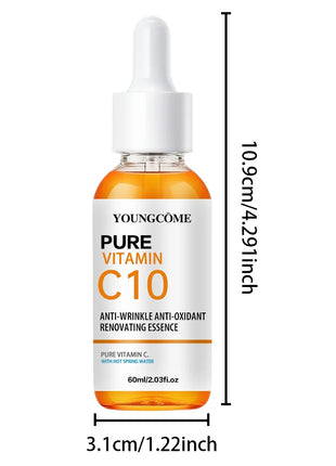 Esencia Facial de vitamina C, ácido hialurónico, suero iluminador de piel oscura, se desvanece, líneas finas, reparación hidratante, suero opaco, cuidado de la piel Facial