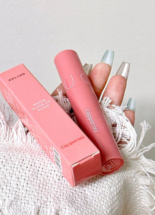 Cappuvini brillo de agua transparente de cuatro colores brillo de labios jugo hidratante brillo de labios fácil de aplicar lápiz labial de maquillaje de larga duración