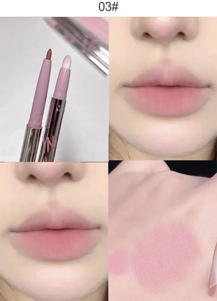 Delineador de labios desnudo con pincel de labios Cappuvini Maquillaje de labios de estilo coreano Lápiz labial mate de terciopelo de larga duración