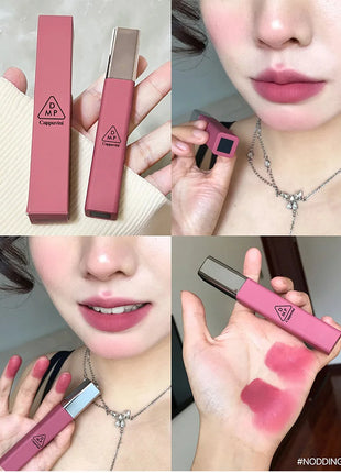 Cappuvini Matte Velvet Lip Glaze Hidratante Suave Lápiz labial de larga duración Maquillaje Brillo de labios