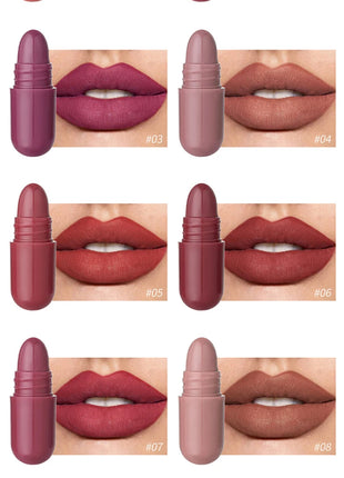 MAGIC CASA Juego de lápiz labial cápsula de 18 colores: mini mate, duradero, resistente al agua, sin transferencia, acabado mate suave