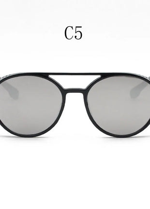 2024 gafas de sol clásicas de estilo Steampunk para hombres y mujeres, gafas de sol redondas Retro de diseñador de marca, gafas para pescar al aire libre UV400