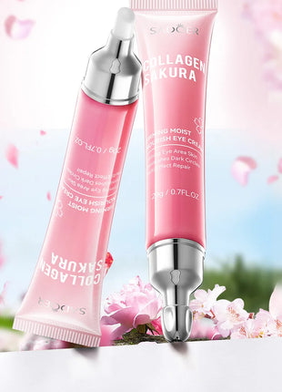 SADOER Sakura crema de ojos Anti ojeras eliminación de ojos bolsas reafirmantes cremas hidratantes para ojos belleza ojos cuidado de la piel
