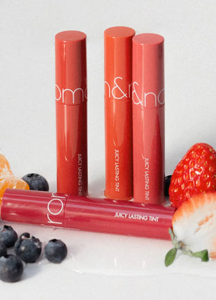 Rom&nd JUICY LASTING TINT-11 tonos, textura brillante jugosa, hidratante no pegajoso, mancha duradera, fiesta, belleza K, maquillaje coreano