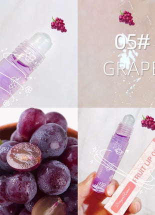 Aceite labial roll-on, brillo labial hidratante e hidratante, bálsamo labial nutritivo líquido para labios suaves y suaves, brillo duradero