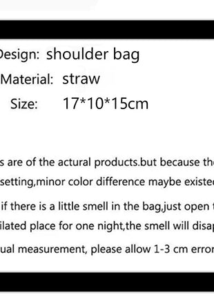 Nuevos bolsos cruzados tejidos de paja para mujer, bolsos de hombro tipo Bombonera para vacaciones de verano, bolsos de playa para verano