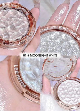 Paleta de contorno de brillo, polvo de alto brillo, brillo natural, corrector de contorno, luz duradera