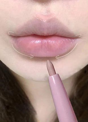 Delineador de labios desnudo con pincel de labios Cappuvini Maquillaje de labios de estilo coreano Lápiz labial mate de terciopelo de larga duración