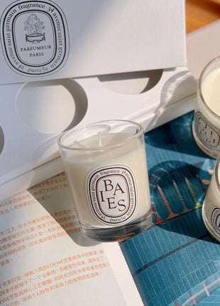 Vela de aromaterapia, velas aromáticas de plantas naturales, fragancia francesa, regalo aromático de compañero de aire duradero fresco y elegante