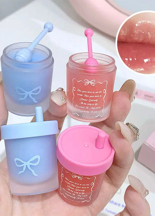 Cappuvini Juice Taza de paja Mascarilla para labios con sabor a fruta Hidratante para el día y la noche en otoño e invierno Previene la sequedad Hidratante duradero Mejora las líneas de los labios Cuidado profundamente hid