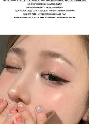 Paleta de contorno de brillo, polvo de alto brillo, brillo natural, corrector de contorno, luz duradera