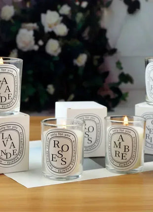 Romantic Transparent Scented Fragrance Candle Light Gift Scented Aromatic Candles Guest Gift Candles Wedding Candles Candle Jar