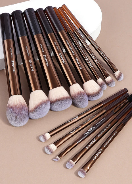 MAANGE-Juego de brochas de maquillaje, 13 Uds., base, corrector en polvo, sombra de ojos, colorete, Kabuki, mezcla, herramienta cosmética de belleza para cara