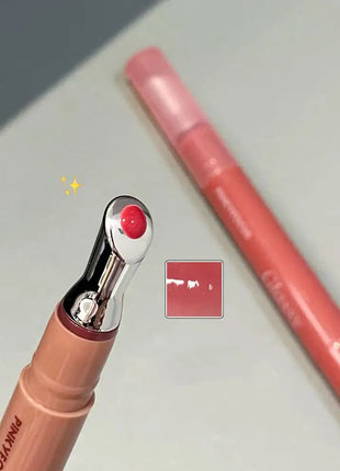 Brillo labial con vitamina E, suero labial hidratante y voluminizador, brillo labial con color, bálsamo labial humectante para labios brillantes, translúcidos y suaves.