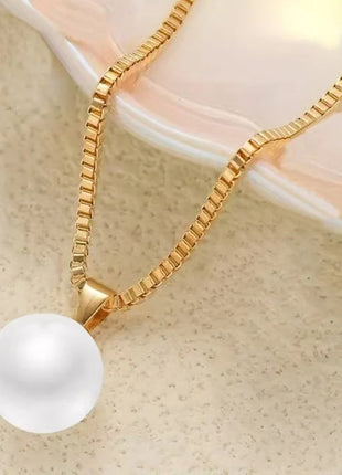 2 piezas de conjunto de joyería de perlas redondas, pendientes, colgantes, collares, conjunto de joyería de boda exquisita y de moda para mujer, regalos