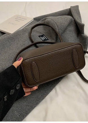 Nuevos bolsos cruzados de moda, bolso de cuero PU para mujer, bolso de mano Simple de alta calidad, bolso Boston Vintage, bolsos de hombro para mujer