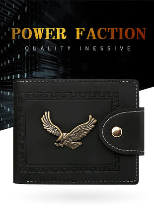 Cartera para hombre, cartera corta para hombre, moda juvenil, personalidad, cuero Pu, tarjetero, tarjetero, cartera plegable