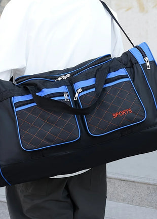 Bolsa de viaje de gran capacidad, estilo informal, múltiples compartimentos y bolsillos, perfecta para viajes cortos, bolsa de viaje deportiva