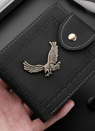 Cartera para hombre, cartera corta para hombre, moda juvenil, personalidad, cuero Pu, tarjetero, tarjetero, cartera plegable