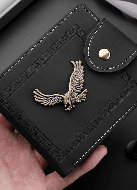 Cartera para hombre, cartera corta para hombre, moda juvenil, personalidad, cuero Pu, tarjetero, tarjetero, cartera plegable