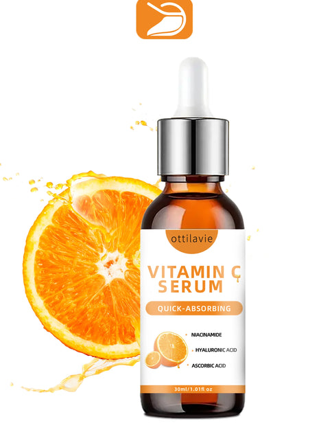 Suero de vitamina C con ácido hialurónico: rápida absorción, hidratación profunda, no graso, nutrición las 24 horas para una piel brillante instantánea