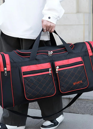 Bolsa de viaje de gran capacidad, estilo informal, múltiples compartimentos y bolsillos, perfecta para viajes cortos, bolsa de viaje deportiva