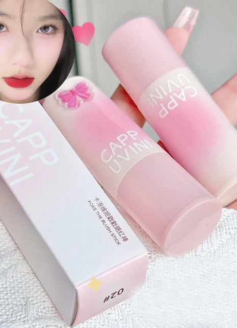 Cappuvini Color rosa Natural colorete en barra colorete facial acariciando colorete en polvo para mejillas lindo estilo coreano