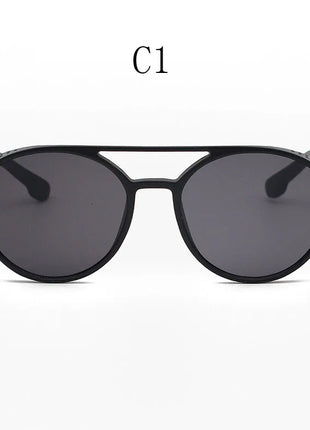 2024 gafas de sol clásicas de estilo Steampunk para hombres y mujeres, gafas de sol redondas Retro de diseñador de marca, gafas para pescar al aire libre UV400