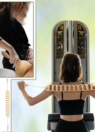 Herramientas de masaje de madera, masajeador de drenaje linfático de madera, herramientas anticelulíticas para dar forma al cuerpo para belleza, Gua Sha, alivio muscular dolorido