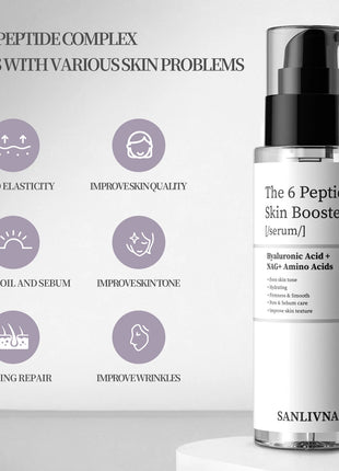 Suero de colágeno para la piel de 6 péptidos, suero facial hidratante de niacinamida y ácido hialurónico para todo tipo de piel, cuidado de la piel